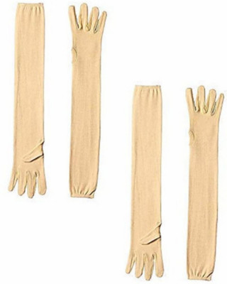 Shambhavi Cotton Arm Sleeve For Men & Women(Free, Beige)