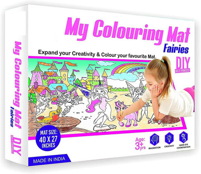 PEZYOX remium Quality My Colouring MAT for Kids Reusable and Washable. Big MAT for Colouring. MAT Size(40 INCHES X 27 INCHES)