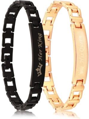 NICELIFE COLLECTIONS Metal Gold-plated Bracelet Set(Pack of 2)