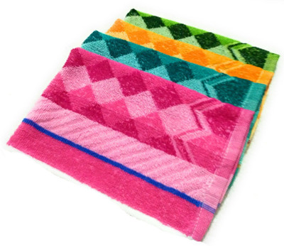 Cotton colors Cotton 300 GSM Hand Towel Set(Pack of 4)