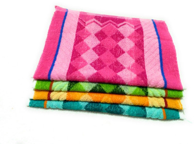 Cotton colors Cotton 300 GSM Hand Towel Set(Pack of 4)