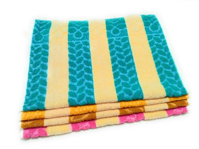 Cotton colors Cotton 300 GSM Hand Towel Set(Pack of 4)