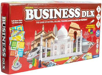 ARNIYAVALA Fun Filled Business 5 in 1 Deluxe Game with Plastic Money Coins for Young Businessmen to Learn Trading and Other Systems of Buying and Selling Money & Assets Board Game ARNIYAVALA Fun Filled Business 5 in 1 Deluxe Game with Plastic Money Coins for Young Businessmen to Learn Trading and Other Systems of Buying and Selling Money & Assets Board Game
