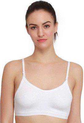 LovinoForm BB-210 Women Sports Non Padded Bra(White)