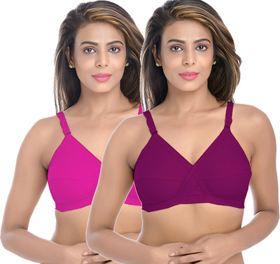 StyFun Women Full Coverage Non Padded Bra(Maroon, Pink)