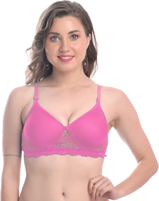 StyFun Full Coverage Premium Quality Padded Cup Bras Women Push-up Lightly Padded Bra(Pink)