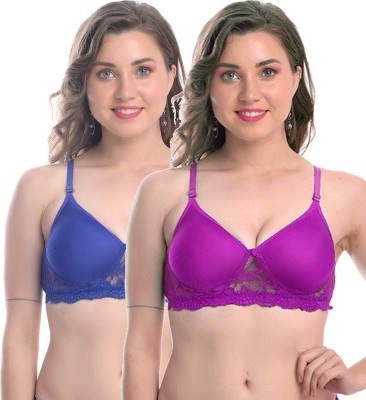 FIMS Women Push-up Lightly Padded Bra(Purple, Pink)