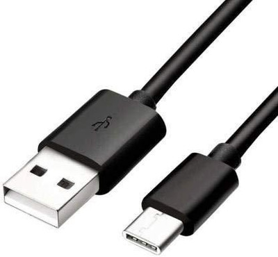 Apollo Plus USB Type C Cable 2 A 1.5 m 3.1Amp Premium Quality High Speed Fast Charging Data Sync Charger Cable Mobile Phone Cable Black(Compatible with Mobile, Black, One Cable)