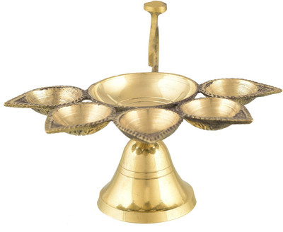 ADIYOGI Brass (Pack of 2) Table Diya(Height: 2.8 inch)