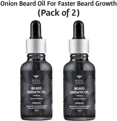 BOMBAY SHAVING COMPANY Natural Onion Beard Growth Oil For Stimulating Healthy & Fast Beard Growth Hair Oil(60 ml)