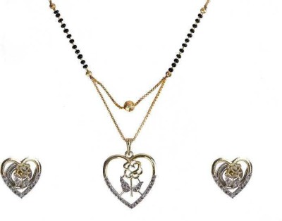 Pihoo Enterprise Alloy Gold-plated Gold Jewellery Set(Pack of 1)