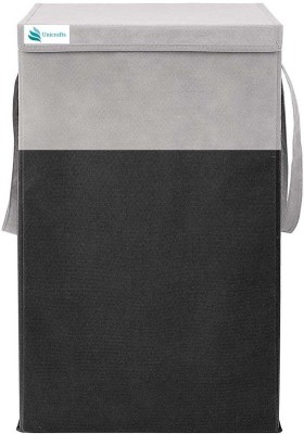 Unicrafts 68 L Grey, Black Laundry Basket(Non Woven)