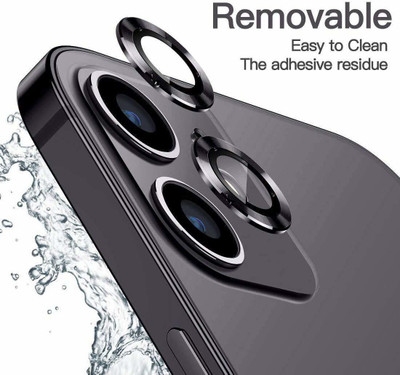 ICREATOR Camera Lens Protector for Apple Iphone 11,Pack Of 2 Camera Lance Tempered Glass Protector , Aluminium Alloy Metal Ring Anti-Scratch Bubble-Free-(Pack of 2)