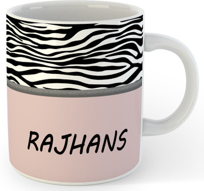 P89M RAJHANS Name Ceramic Coffe (330 Ml) Ceramic Coffee Mug(330 ml)