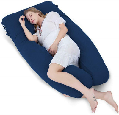 SIE STORE Pregnancy Pillow Microfibre Solid Pregnancy Pillow Pack of 1(Blue)