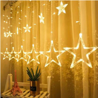 InfraHive 12 LEDs 2.49 m Gold Flickering, Steady Star Rice Lights(Pack of 1)
