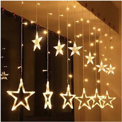 InfraHive 12 LEDs 2.49 m Gold Flickering, Steady Star Rice Lights(Pack of 1)