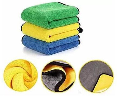 AXWee Microfiber Vehicle Washing  Cloth(Pack Of 3)