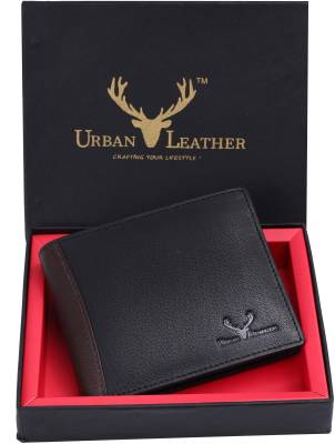 URBAN LEATHER Men Formal Black Genuine Leather Wallet