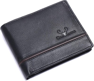URBAN LEATHER Men Formal Black Genuine Leather Wallet(7 Card Slots)