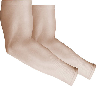 Lowercase Cotton Arm Sleeve For Men & Women(Free, Beige)