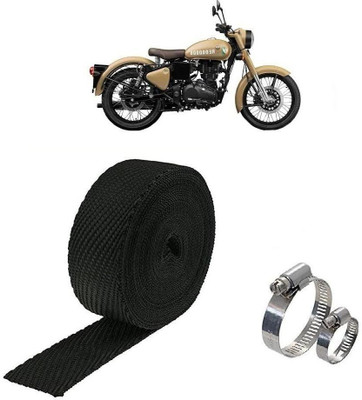 Znee Smart 3 METER Silencer Wrap With Clamp Bike Exhaust Heat Shield For Royal Enfield Classic 350 Bike Exhaust Heat Shield