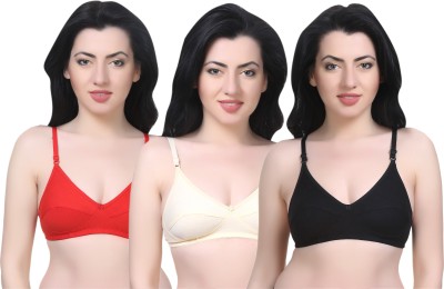 Yana Women Minimizer Non Padded Bra(Red, Black, Beige)