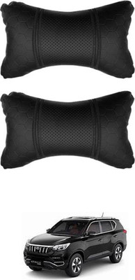 JVG Black Leatherite Car Pillow Cushion for Mahindra(Rectangular, Pack of 2)