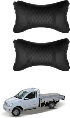 JVG Black Leatherite Car Pillow Cushion for Mahindra(Rectangular, Pack of 2)