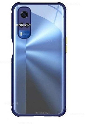 MOBILOVE Back Cover for Vivo Y51 (2020) / Y31 (2020) | Miqilin Series Shock Proof Smooth Silicone Hard Bumper Back Case(Blue, Camera Bump Protector, Pack of: 1)