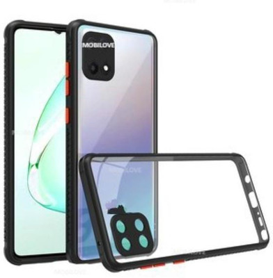 MOBILOVE Back Cover for Oppo A15 | Miqilin Series Shock Proof Smooth Silicone Hard Bumper Back Case Cover(Black, Camera Bump Protector, Pack of: 1)