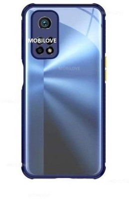 MOBILOVE Back Cover for Mi 10T 5G / Mi 10T Pro 5G | Miqilin Series Shock Proof Smooth Silicone Hard Bumper Back Case(Blue, Camera Bump Protector, Pack of: 1)