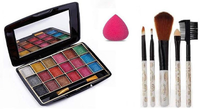AVEU Palate With Brush And Pink Beauty Blander(3 Items in the set)