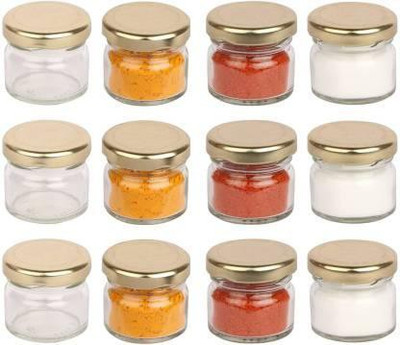 VINAR Glass Utility Container  - 30 ml(Pack of 12, Clear)