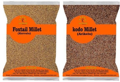 Value Life Kodo Millet 1kg (Arikelu), Foxtail Millet 1kg (Korralu ) - (Pack Of 2) Mixed Millet(0.99 kg, Pack of 2)