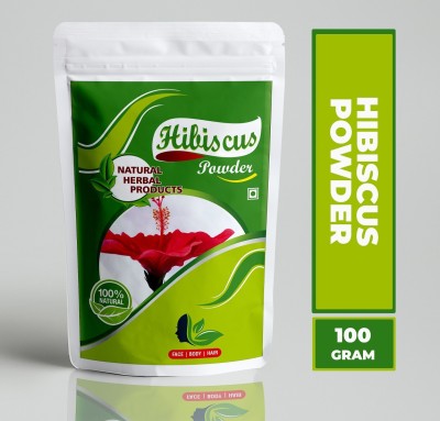 Natural Herbal Products Hibiscus Flower Powder (Rosa Sinensis) gudhal Powder For Hair Improvement, Hair Growth & face Pack Mask(100 g)