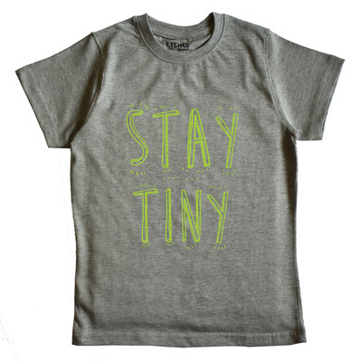 ETCHED DESIGN Boys Graphic Print Cotton Blend Regular T Shirt(Grey, Pack of 1)