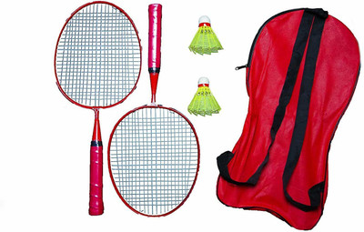 Spocco Kids Badminton Racquet Set of 2 with Free Shuttle Cock & Full Cover Badminton Kit