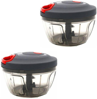 Smarter Buy MBM Vegetable Fruit Nut Onion Chopper, Hand Meat Grinder Mixer Food Processor Slicer Shredder Salad Maker Vegetable Tools Vegetable & Fruit Chopper Vegetable Chopper Vegetable Chopper(2 Chopper)
