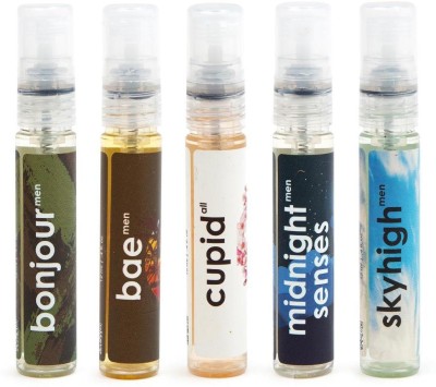 Adiveda Natural Perfume Trial Set For Men Set Of 5 - 12ml each Eau de Parfum  -  12 ml(For Men)