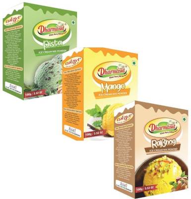 Dharmasut Pista +Mango + Rajbhog Ice Cream Powder 300 g  (Pack of 3)