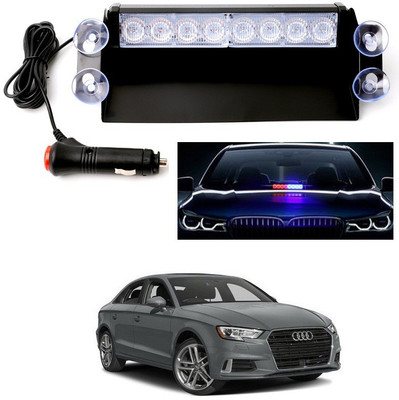 Qiisx 8 LED Police Car Flashing Lights for A3 Interior Light Car LED for Audi (12 V, 35 W)(A3, Pack of 1)