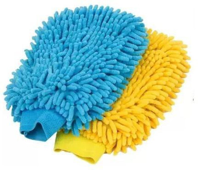AXWee Microfiber Vehicle Washing  Hand Glove(Pack Of 2)