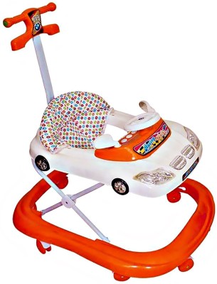 Pandaoriginals Musical Activity Walker With Parent Rod(Orange)