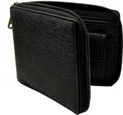 ShopMore Men Black Artificial Leather Wallet(3 Card Slots)