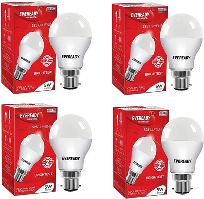 34% OFF on EVEREADY 5 W Standard B22 LED Bulb(White, Pack of 4) 34% OFF on EVEREADY 5 W Standard B22 LED Bulb(White, Pack of 4)