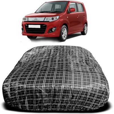 Ascension Car Cover For Maruti Suzuki WagonR Stingray (With Mirror Pockets)(Silver, Black)