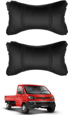 JVG Black Leatherite Car Pillow Cushion for Mahindra(Rectangular, Pack of 2)