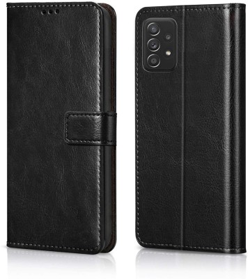 Nuvak Flip Cover for Samsung Galaxy A52, Samsung Galaxy A52s 5G(Black, Magnetic Case, Pack of: 1)