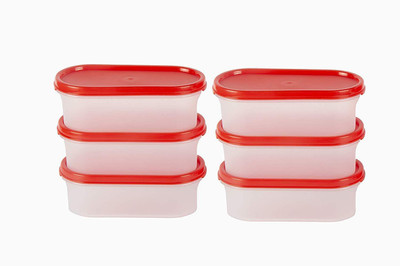 Cutting EDGE Plastic Utility Container  - 525 ml(Pack of 6, Red)